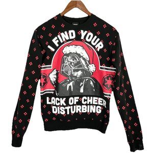 Star Wars Darth Vader Christmas Sweatshirt Kids Size S Black Graphic